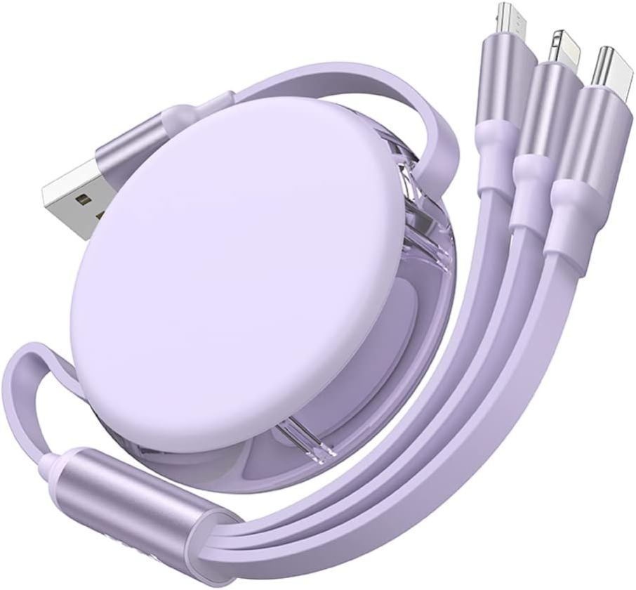 Hoco X78 - Easy Pull Storage, 3-in-1 Super Charging Cable, USB-A To Lightning/USB-C/Micro-USB Plug Hoco X78 - Easy Pull Storage, 3-in-1 Super Charging Cable, USB-A To Lightning/USB-C/Micro-USB Plug